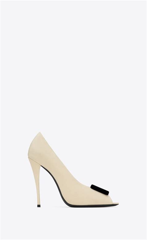 ysl peep toe pump|PEEP pumps in satin crepe .